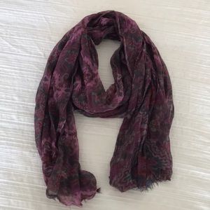 100% Cashmere Liberty London Purple Paisley Scarf